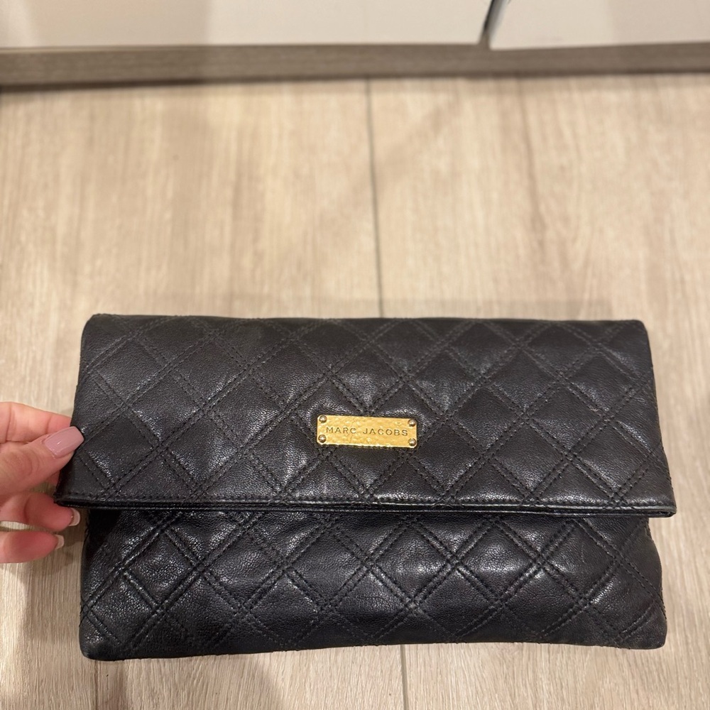 Marc Jacobs Black Quilted Clutch